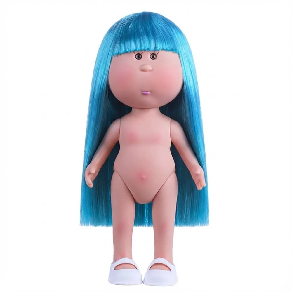 Bambola in vinile con capelli ricci da 24 cm, occhi a bulbo, pelle scura, da vestire, Mia Potato Dolls, 24 cm, corpo snodabile, accessori per bambole