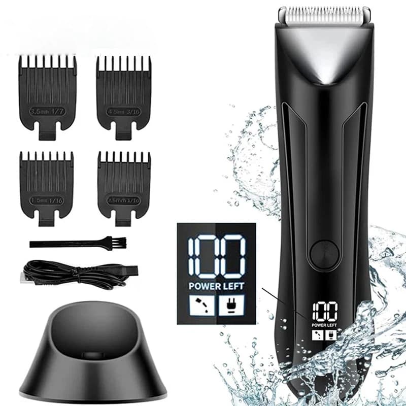 Digital Display Haircuts for Body Inguine Rechargeable Ball Razor/Trimmer Man Electric Barba Pubic Haircuts for Man Groomer