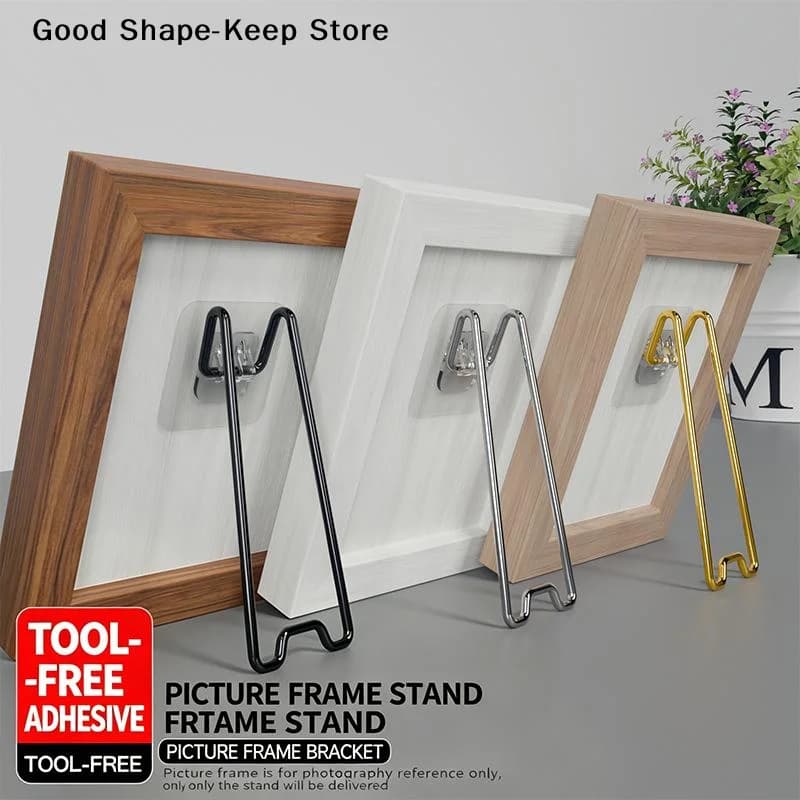 dailyStainless Steel Adjustable Bracket Multi-purpose Picture Frame Support for DIY Gallery Wall Home Decoration Project