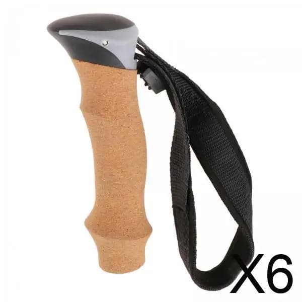 Spare Parts for Trekking Sticks, Comfortable Plastic Handle Brown for Mountaineering and Hiking