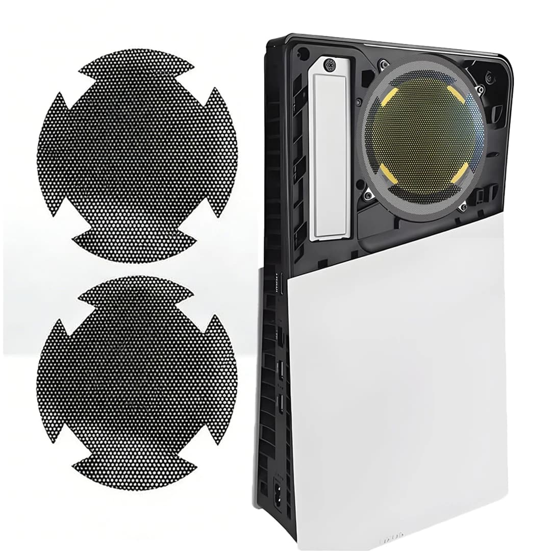2 Pezzi Copertura Antipolvere per Ventola della Console PS5, Accessori per PS5 Slim/Pro, Copertura Antipolvere Traspirante per Ventola di Ventilazione