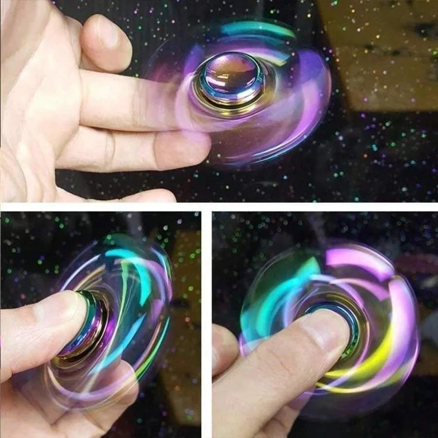 Fidget Spinner a Farfalla in Metallo Colorato, Giocattolo Sensoriale Portatile da Dito, Ornamento da Scrivania, Regalo per Feste di Compleanno