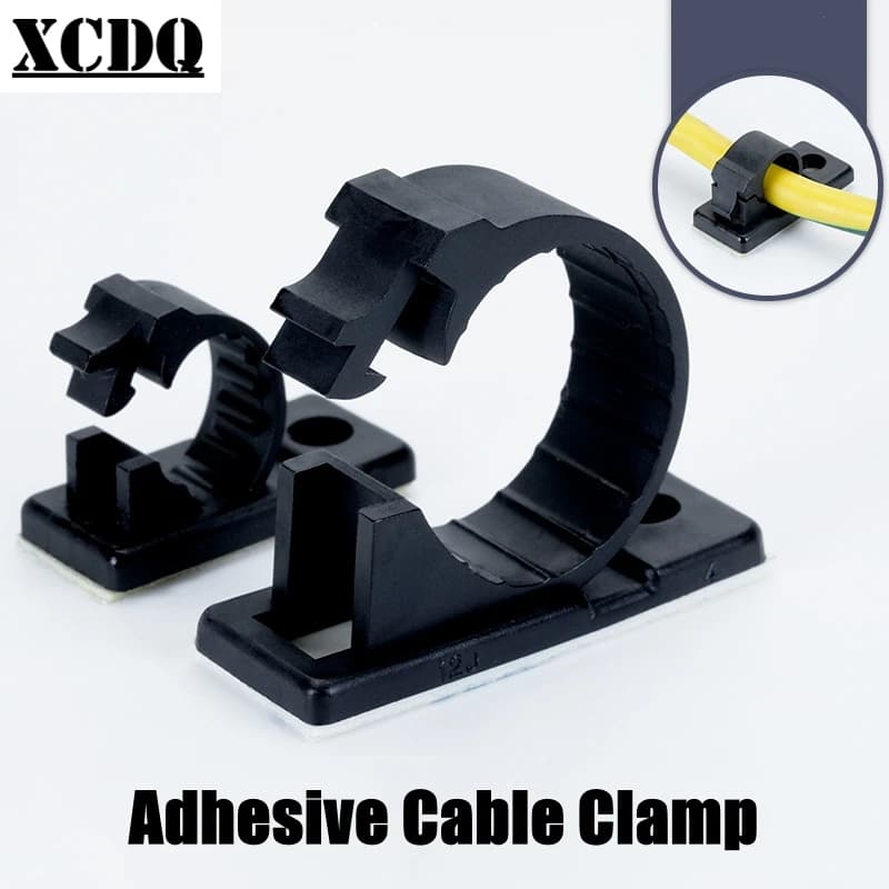 20 pz 4032 Morsetti per cavi autoadesivi Clip per cavi elettrici Gestore di cavi da scrivania Colla Cablaggio fisso per ufficio casa