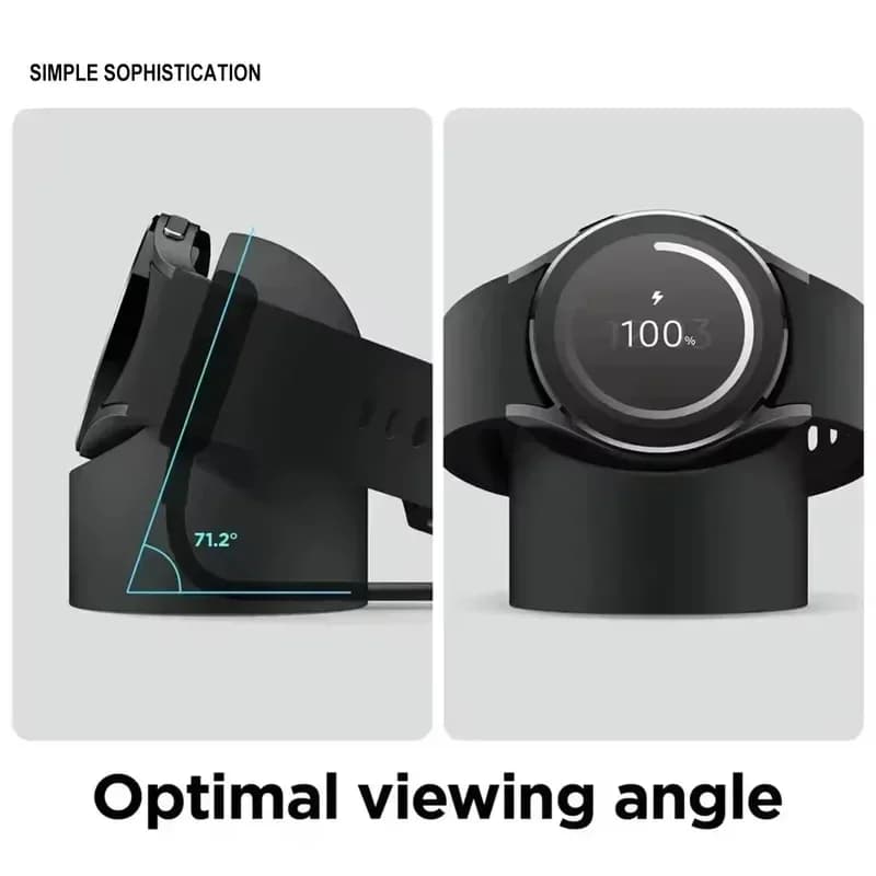Supporto di ricarica per Apple Watch Serie 9 8 Ultra 7 6 5 SE 4 3 2, stazione di ricarica con supporto in silicone, porta cavo di ricarica per iWatch