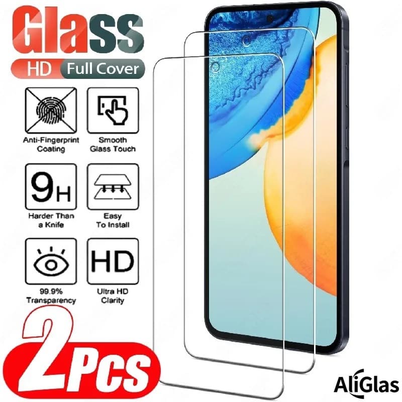 2 pezzi protezioni schermo ad alta definizione per Samsung A51 A52 A53 A54 A55 A56 A16 A15 A14 A13 A26 A25 A24 A23 A36 A35 A34 A33 vetro