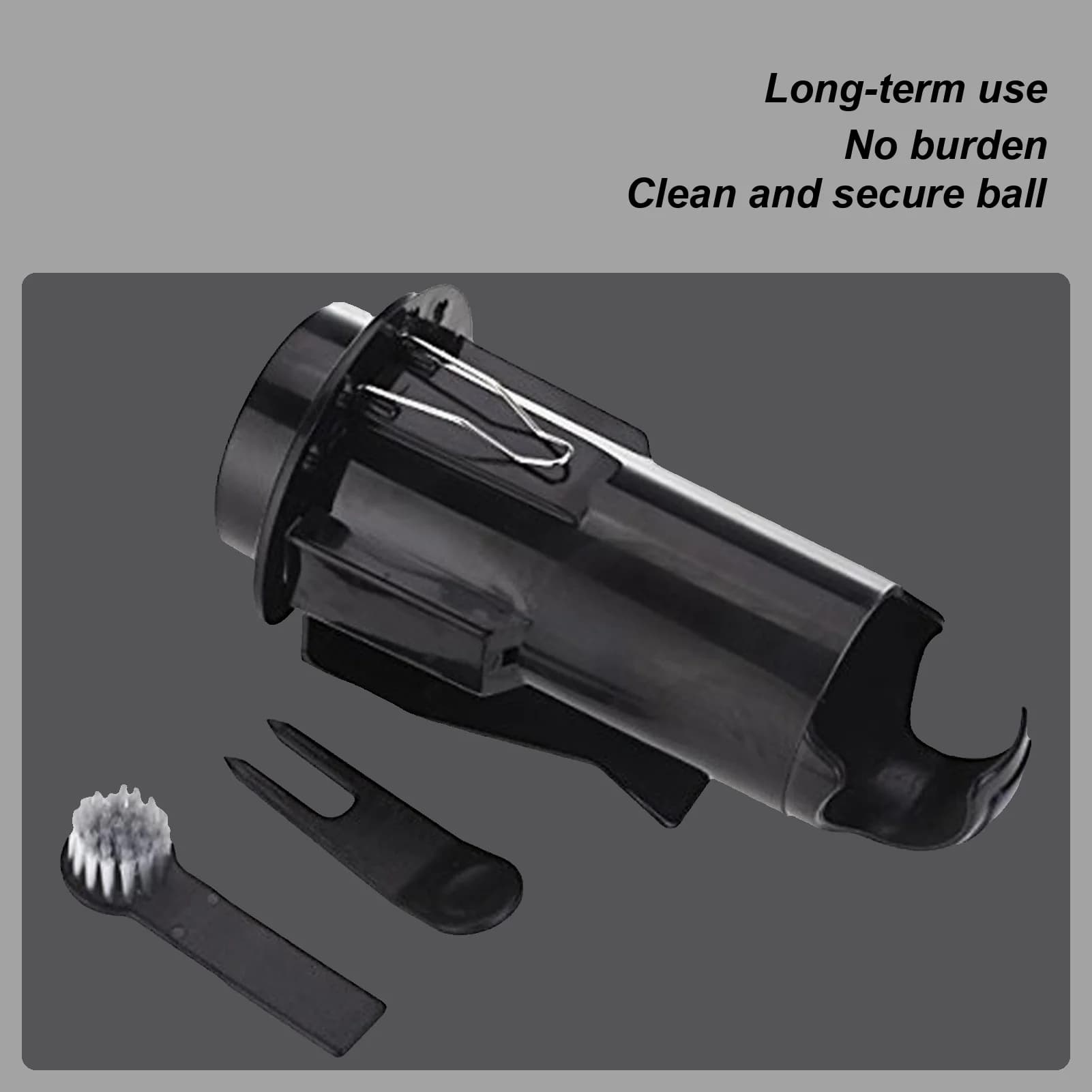 Porta tee portatile per palline da golf, porta tazza da golf Pro, scatola portaoggetti per caddy, contiene 3 palline e 4 magliette con spazzola in nylon, buona elasticità