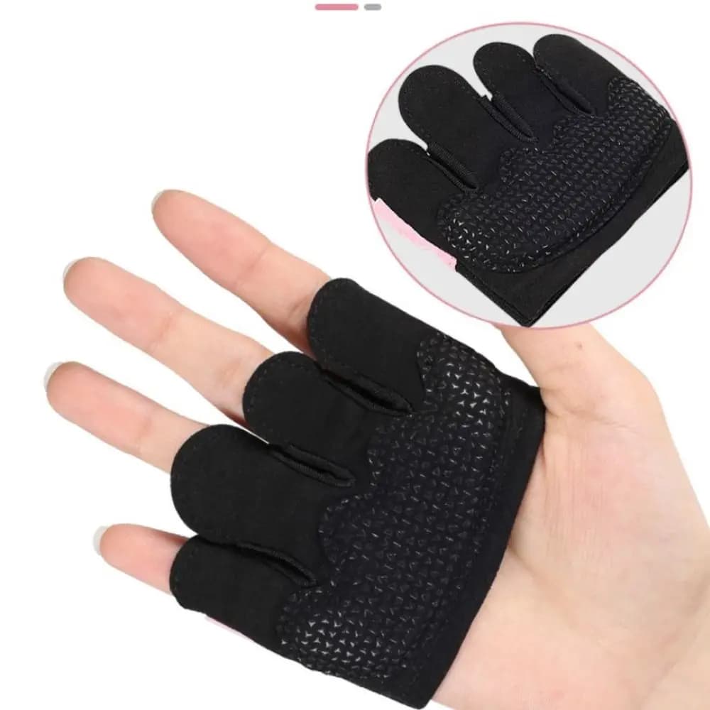 New Stretch Fabric Mittens Non-Slip Shockproof Palm Pad Hand Protector Thickened Barbell Short Gloves Gym
