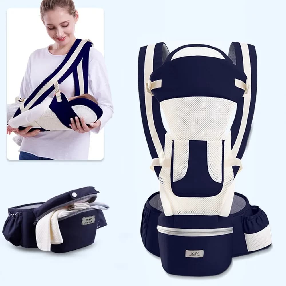 Marsupio neonato e bambino con sgabello in vita sedile ergonomico multifunzionale rimovibile marsupio morbido per tutte le stagioni