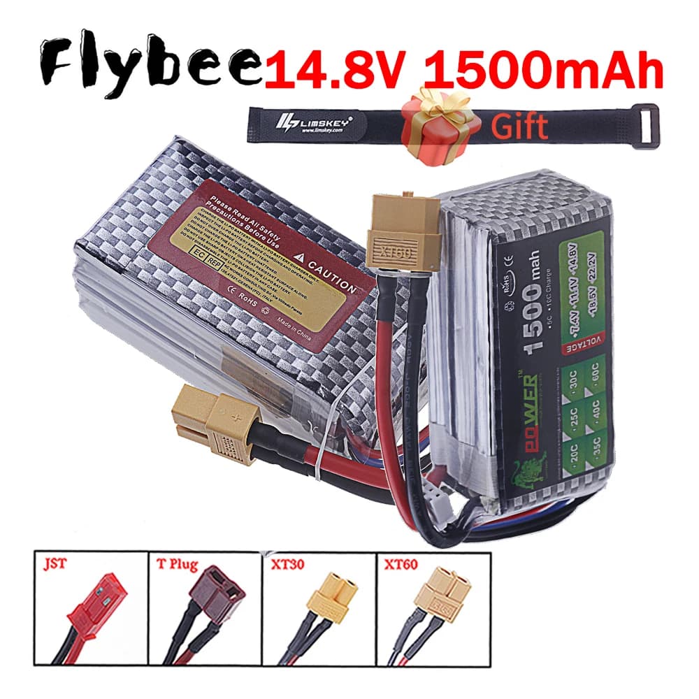 40C LiON Power 4S 1500mAh 14.8V Lipo Battery With XT30 Deans T XT60 Connector For RC Racing, Drone, Quadcopter, Helicopter Parts