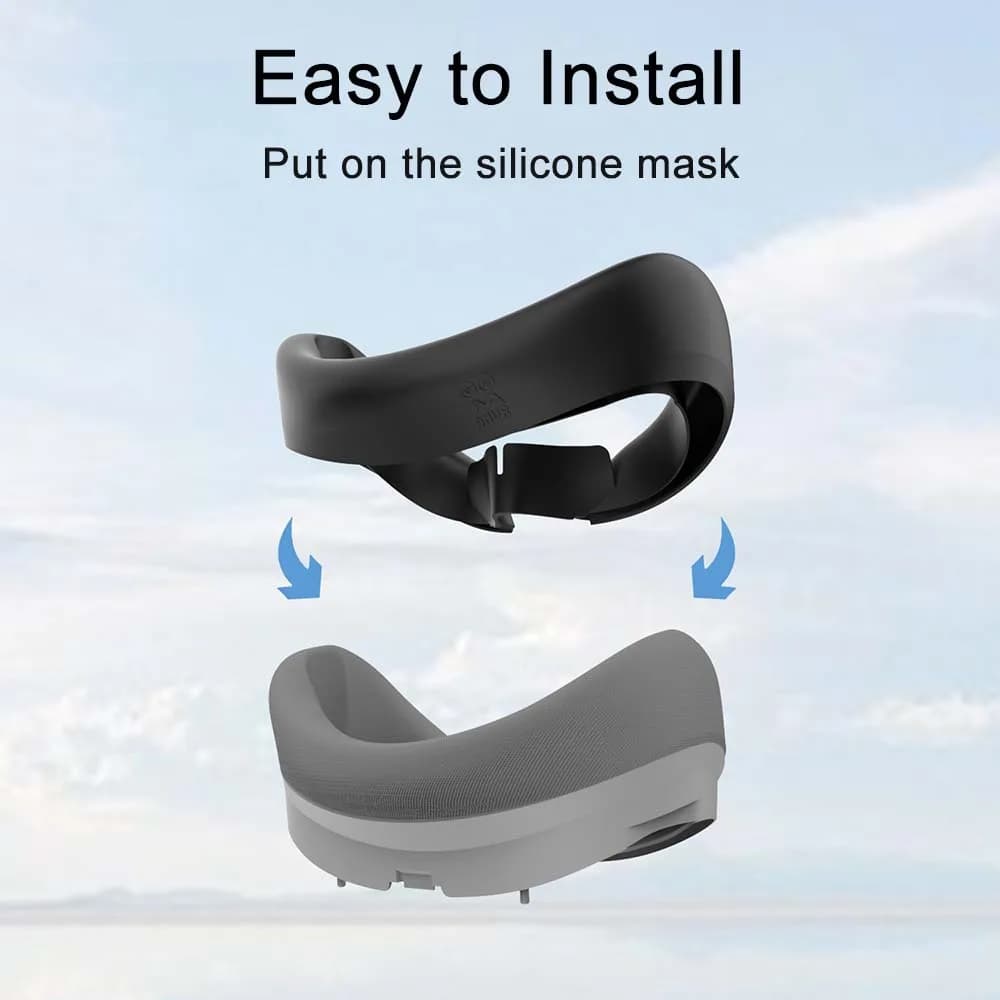 Nero/Grigio VR Eye Pad Per Pico 4 Sostituzione Del Silicone Copertura Del Viso Custodia Protettiva Maschera Anti-Sudore Per Pico 4 Ultra VR Accessori