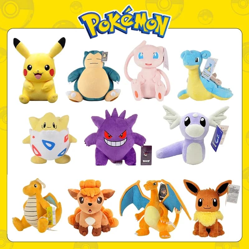 Pokemon Kawaii Pikachu Eevee Mew Gengar Togepi Charizard Peluche Cartoon Cute Keychai Peluche Bambola Ciondolo Cuscino di tiro Regali