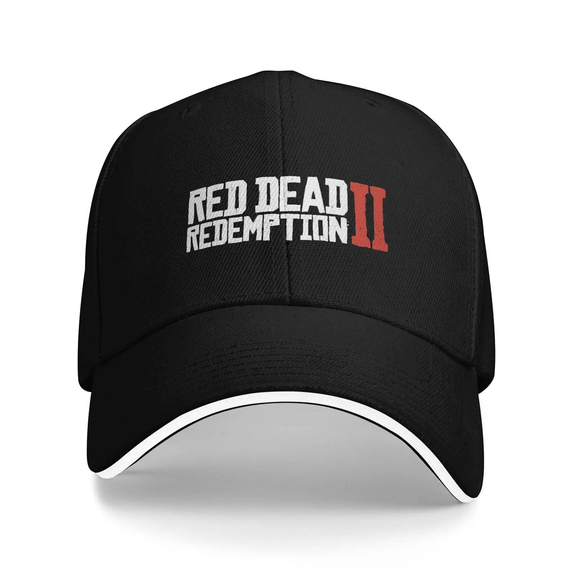 Vintage Retro White Red Letters Red Dead Redemptions 2 Beach Baseball Caps Mens Trucker Cap Womens Pool Party Sunscreen Hat