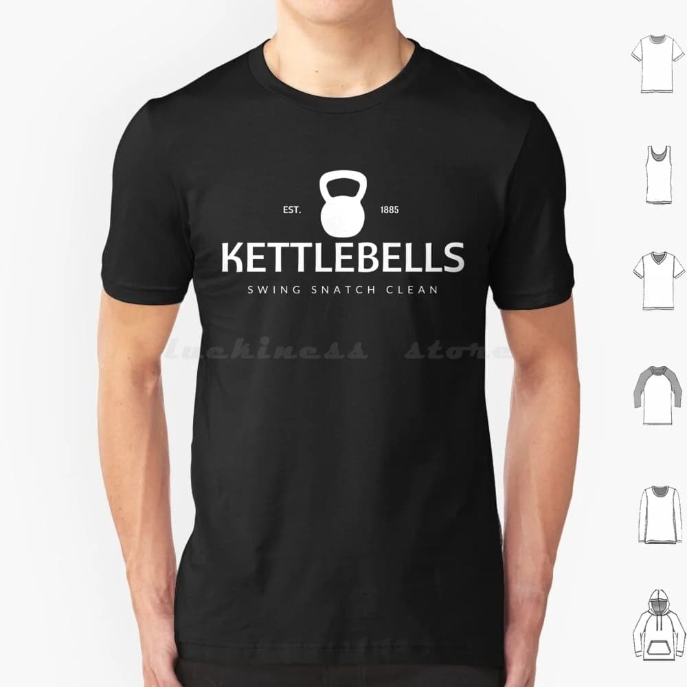 Kettlebell Swing Snatch Clean-Scuro T Shirt Men Women's 6xl Swing as a pood Kettlebell Kettlebells Kettlebell