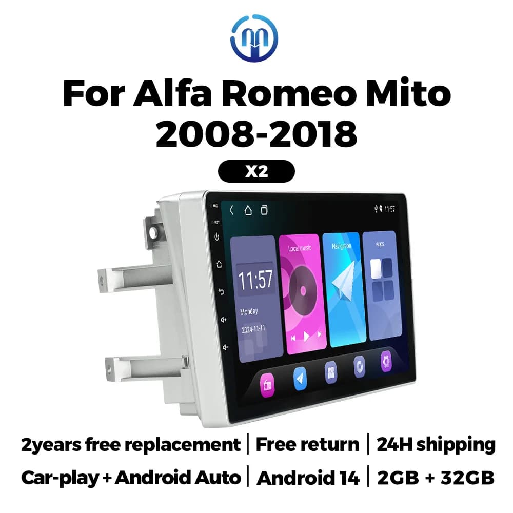 NaviFly 2G 32G CarPlay Android Auto Stereo For Alfa Romeo MiTo 955 2008-2016 Car Radio Multimedia GPS Video Player 2din Audio BT