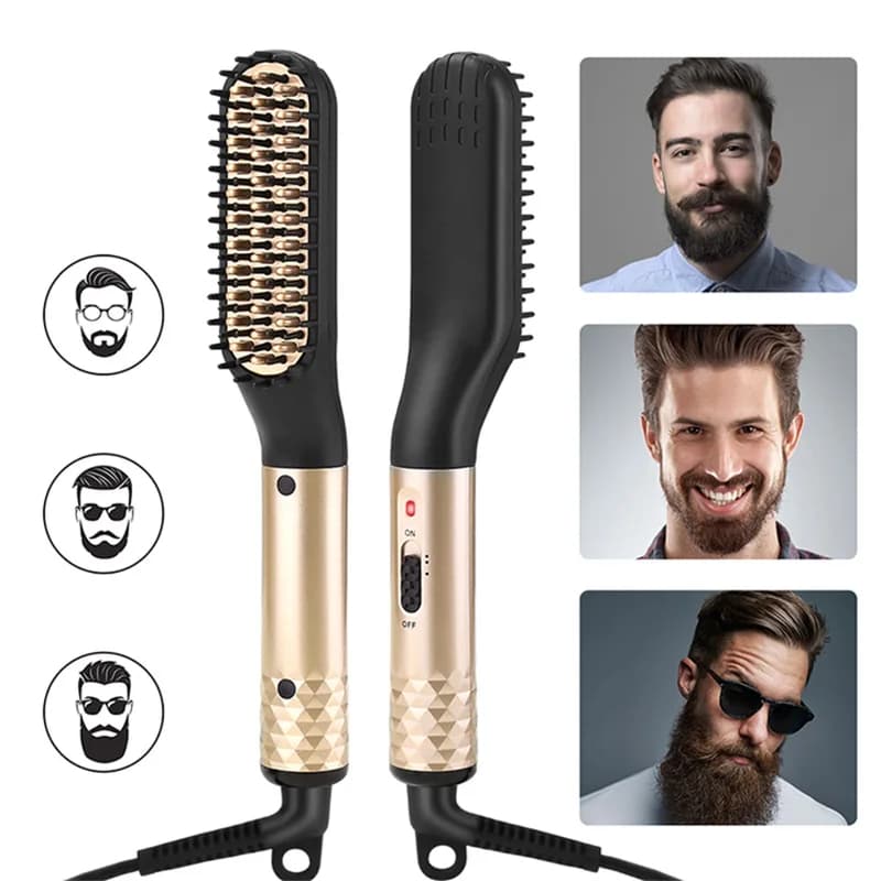 Portable Straightening Comb For Hair Men's Beard Comb Two Temperature Settings Quick Creation Of Fluffy Hairstyles