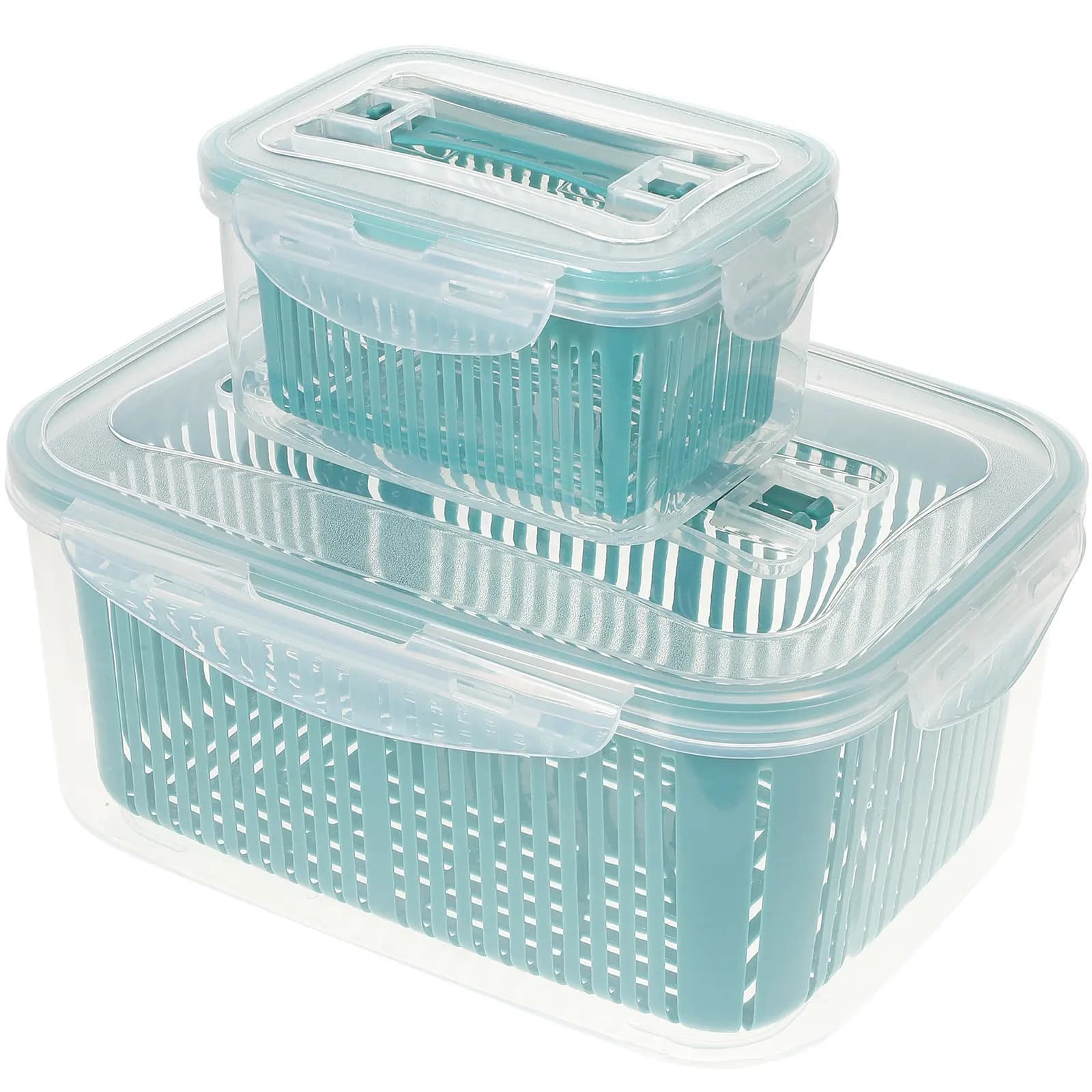 2 Contenitori Premium per Alimenti Freschi, Scatole Sigillate per Frigorifero, Resistenti al Caldo e al Freddo, per Frutta, Verdura e Snack