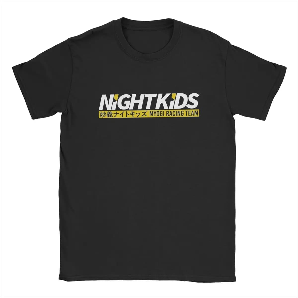 Night Kids iniziale D magliette uomo puro cotone umorismo T-Shirt girocollo anime manga racing Tee Shirt manica corta top Graphic