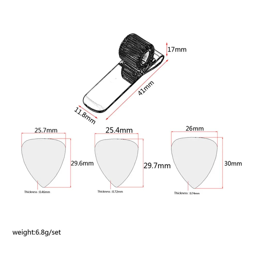 3Pcs Professional Metal Guitar Pick Holder Clip Lightweight Sturdy Spring Clamp for Guitar Strap Easy Access Pick Storage Tool