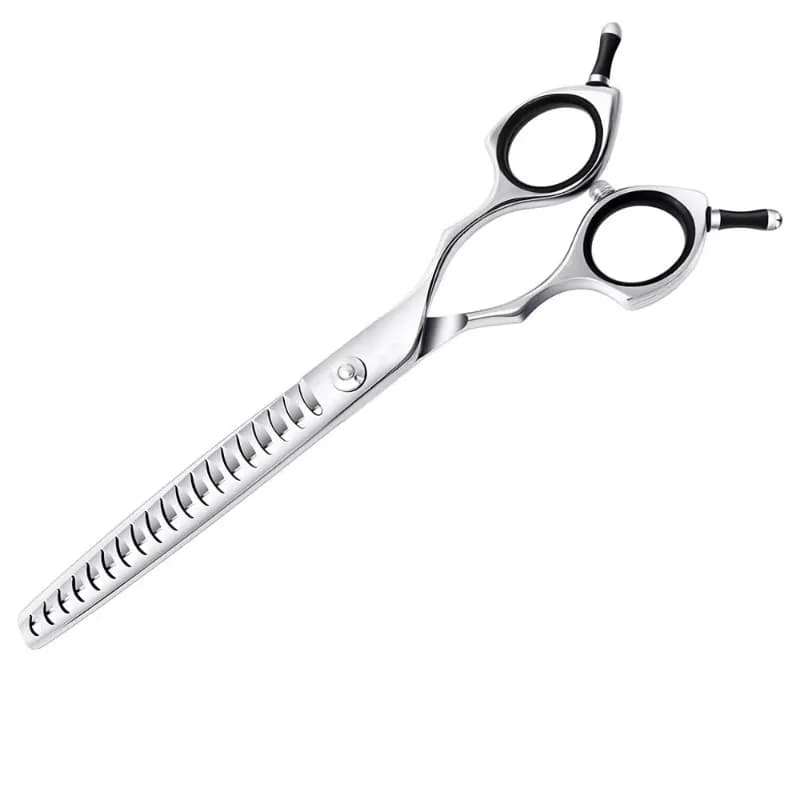 Chunker blender shears for 7 inch pet grooming and 18 440C steel teeth
