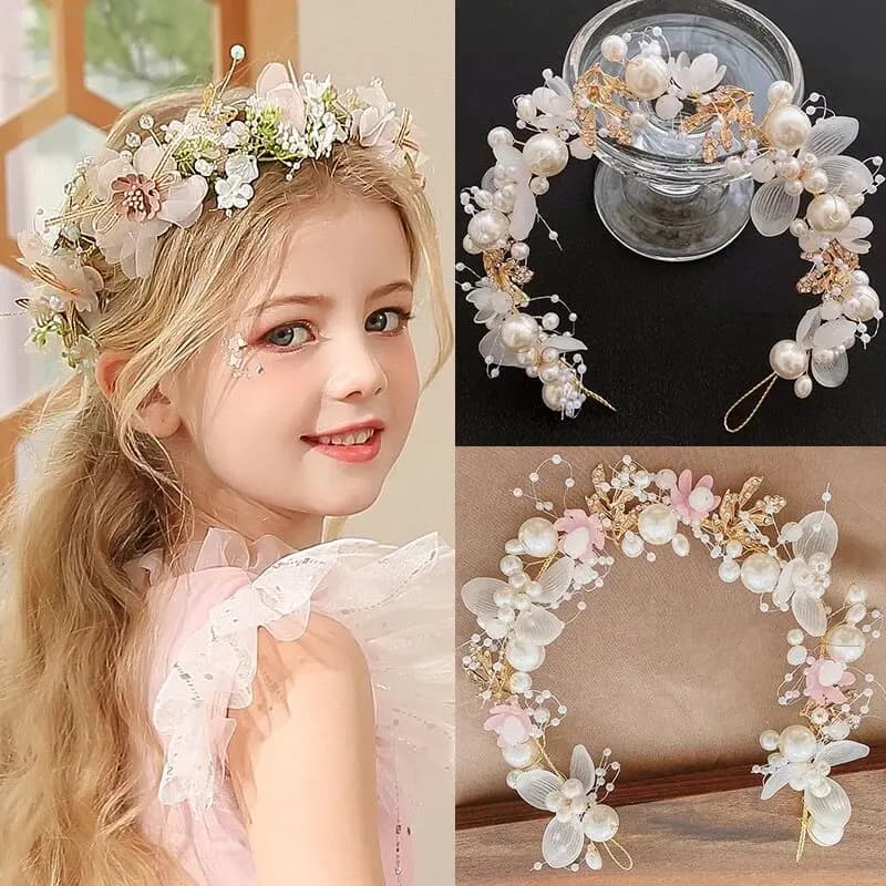 Perla fiore fascia copricapo da sposa corona da sposa moda la corona braccialetto fascia diademi cristallo copricapo gioielli per capelli