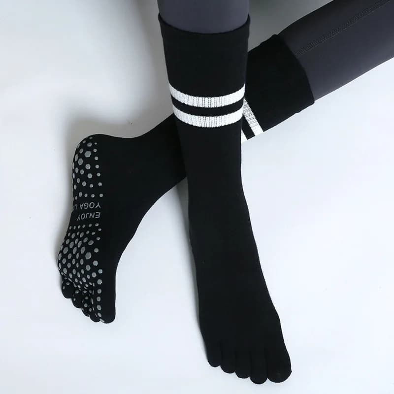 Women's Anti-slip Yoga Socks Sports Socks From Pilates Breathable Medium Tube Socks Dance Fitness Women's Cotton Socks