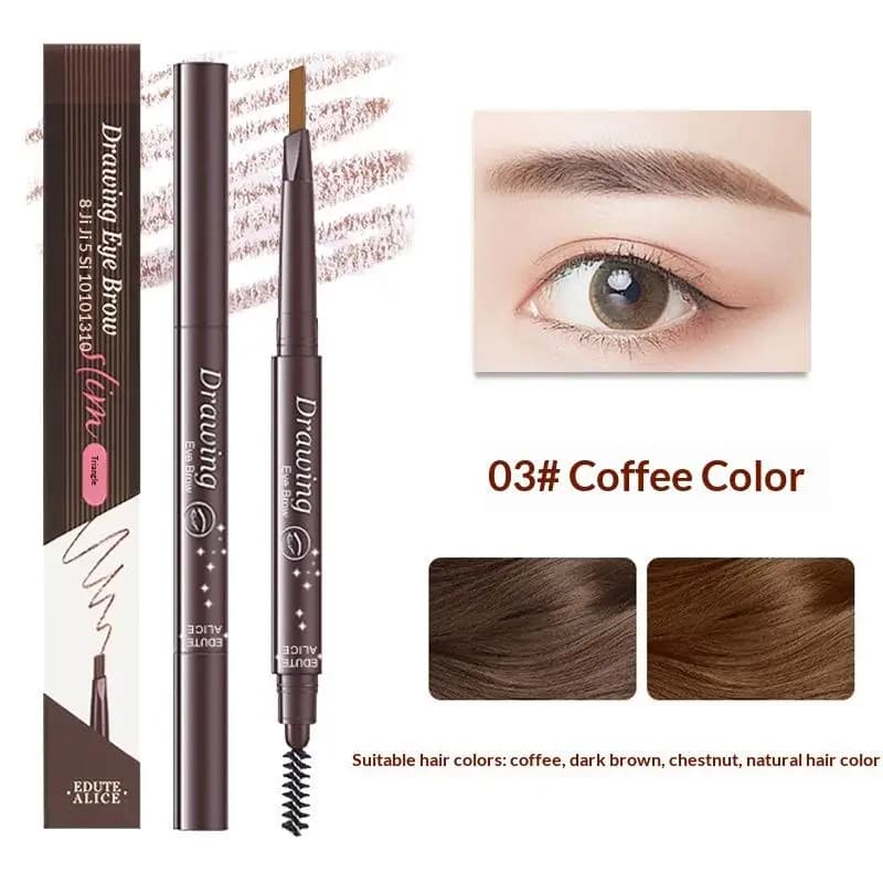 1 Pezzo Penna Multiuso a Doppia Punta per Eyeliner e Sopracciglia con Pennello, Impermeabile e di Lunga Durata per Trucco Occhi Inferiori
