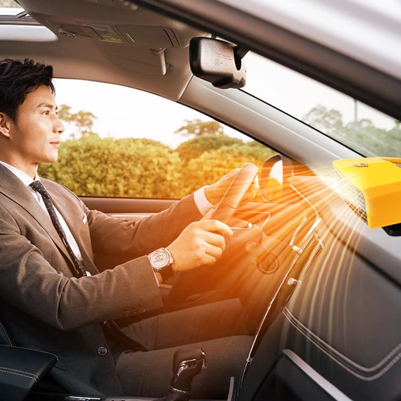 Riscaldatore e ventola per auto 2 IN 1 Sbrinatore automatico per parabrezza 360 ° Rotazione Antiappannamento Riscaldamento Elettrico Essiccatore Disappannante Sbrinatore