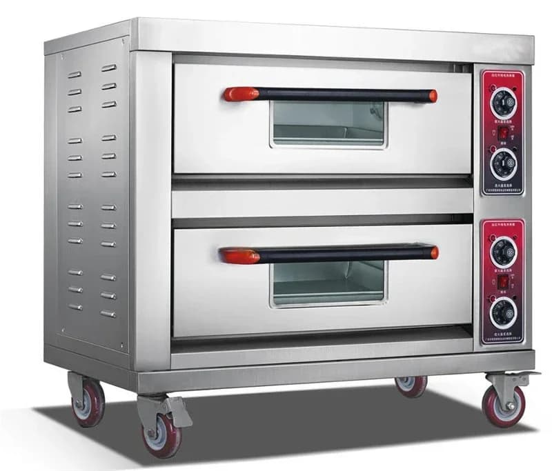 Electric oven Combined with 2 Frames with Thermometer, 4 Levels, for Pizza, Air Fried, Pane and Dolci, for Panetteria and Casa