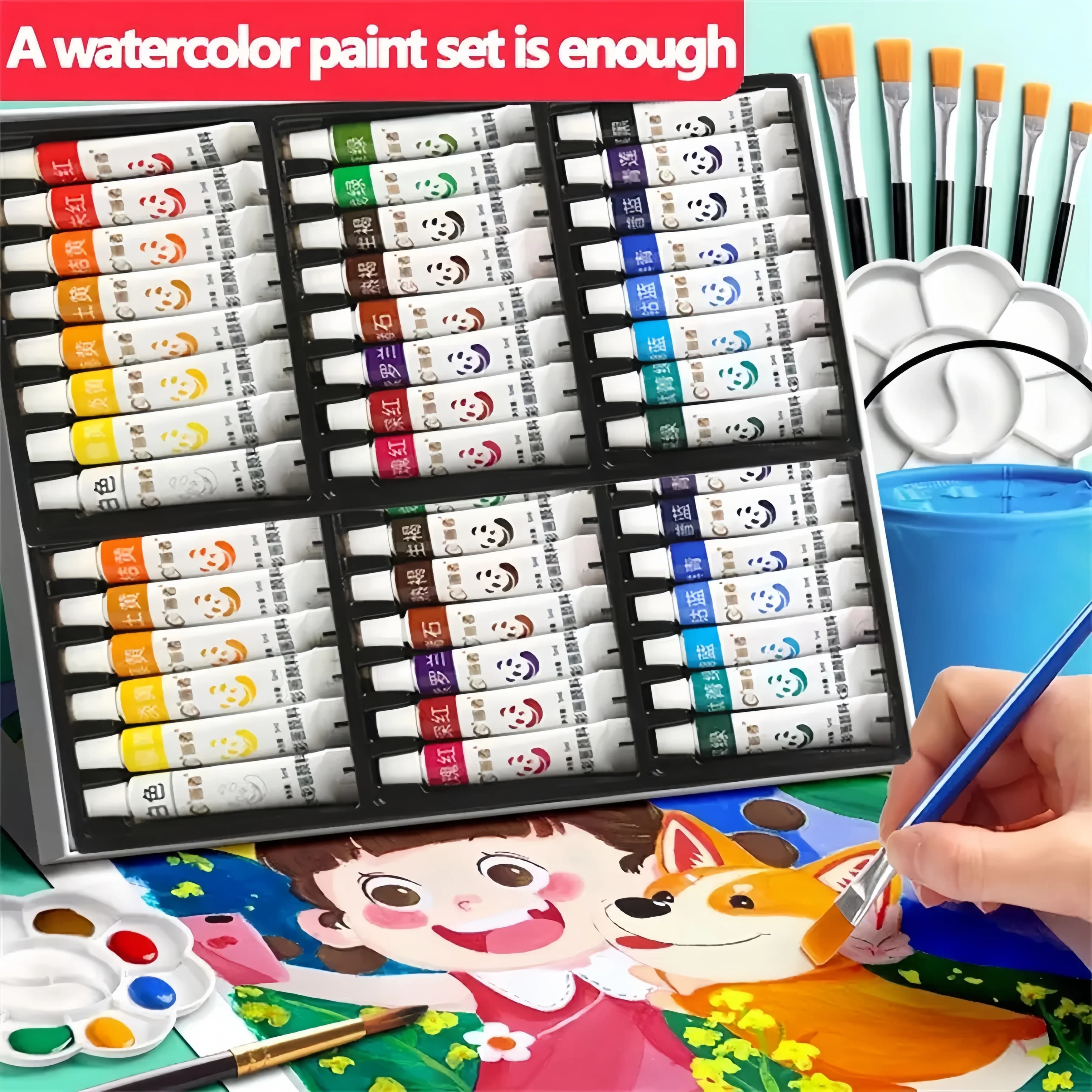 Set di colori ad acquerello in tubetto da 12/18/24 colori * 5ml/0.176oz, per abbigliamento fai da te, scarpe, borse in tela, jeans, per pittura a olio su tela, tessuto