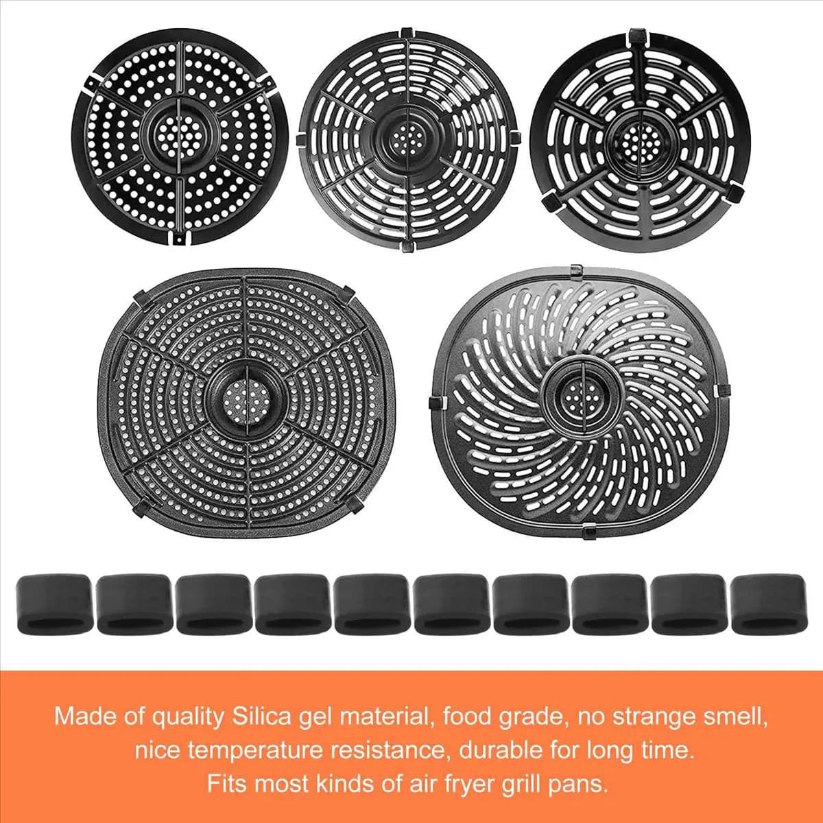A87Z 30X Protective Air Fryer Gommini, Compatible with Crisper Power Air Fryer Plate, Protective Spare Covers