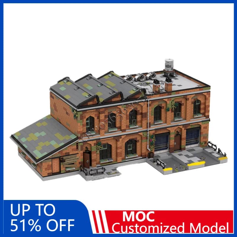 7151 PCS Costruzione Vecchio Magazzino MOC Personalizza Blocco di Costruzione Modulare Semplice Mattoni Modello Educativo Regalo Giocattolo Di Compleanno FAI DA TE