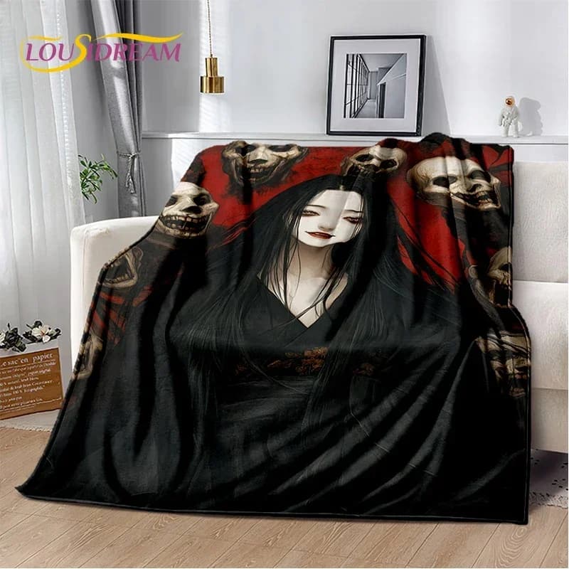 Nuova Coperta Morbida con Personaggi Gotici Horror e Teschi Fantasma 2025, Plaid Morbido per Casa, Camera da Letto, Divano, Picnic, Viaggi, Regalo per Bambini