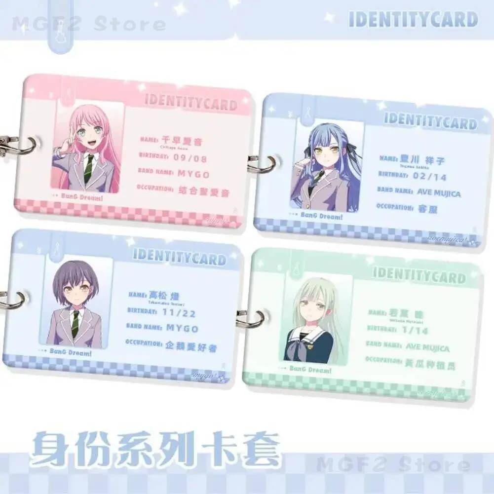 Nuovo Ciondolo Cosplay del Gioco BanG Dream! per Studenti Portachiavi con custodia per tessere e porta chiavi a tema cartoni animati Wakaba Mutsumi, Sakiko Togawa, Anon Chihaya - Regalo D