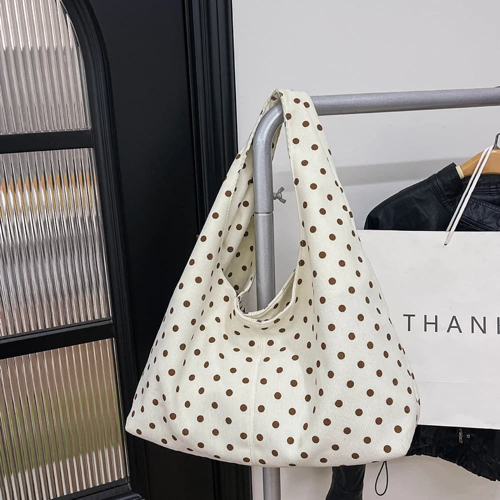 Borsa a tracolla monospalla in velluto a coste Bolka Dots da donna Borse sotto le ascelle con texture semplice e morbida con fibbia Borse per il pendolarismo quotidiano
