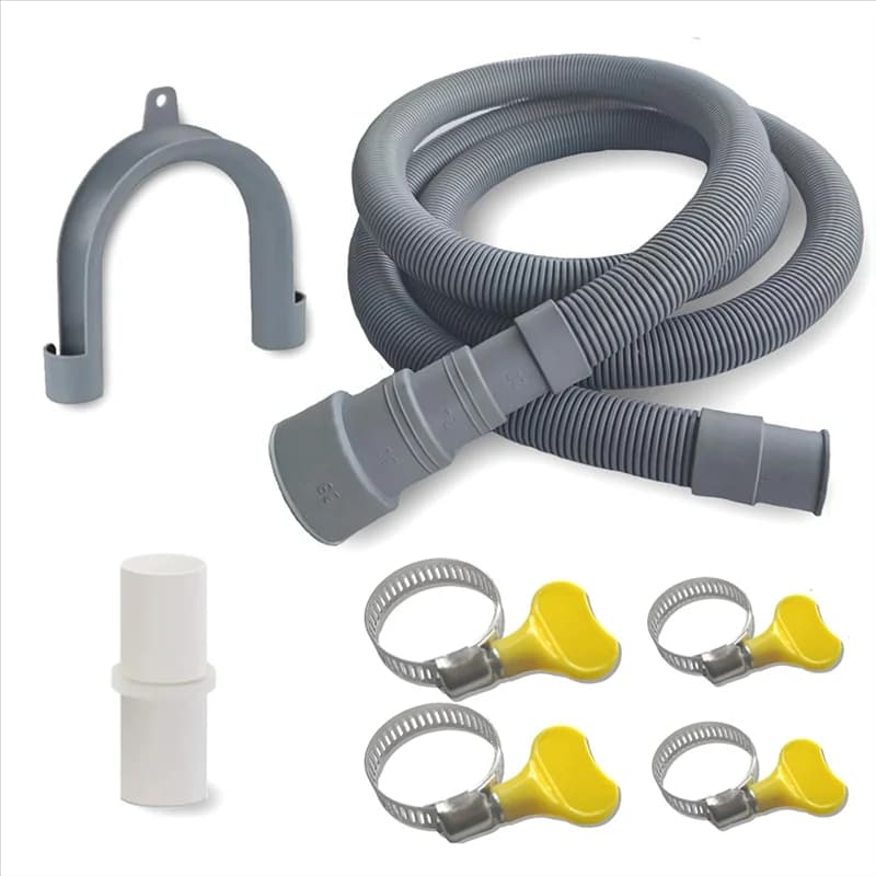 Kit prolunga tubo di scarico per lavatrice B98A-6.5Ft, universale per lavatrice, lavastoviglie e deumidificatore, con staffa a U, adattatore