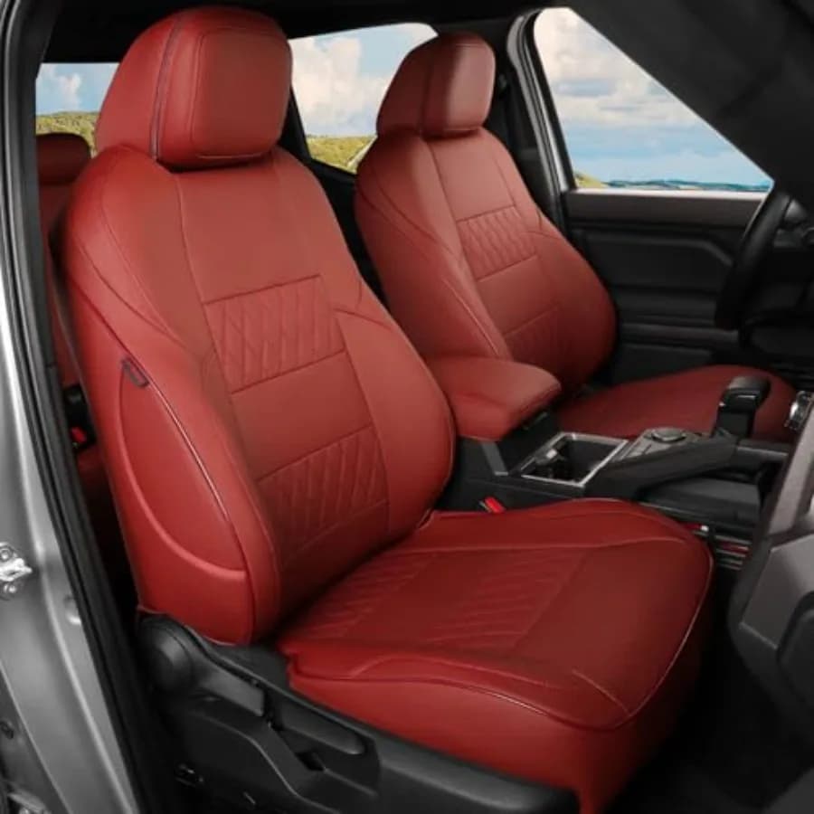 Coprisedili su Misura per Tacoma, Compatibili con Modelli Benzina 2024-2026 Double Cab SRSR5 TRD Sport TRD Off-Road Limited, Set Completo