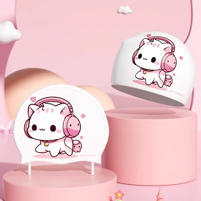 Swimwear for cartoons Silicone Swimwear comfy and waterproof Ear Protection Swimwear for children Printed Pool Accessories