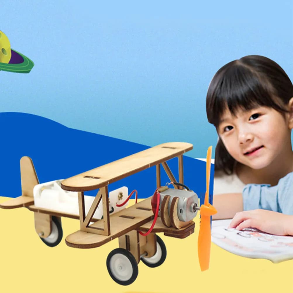 Kit di 2 Aerei Scorrevoli in Legno, Puzzle 3D in Legno per Bambini, Allenamento del Pensiero Creativo, Materiale Sicuro ed Ecologico, Decorazione da Scrivania