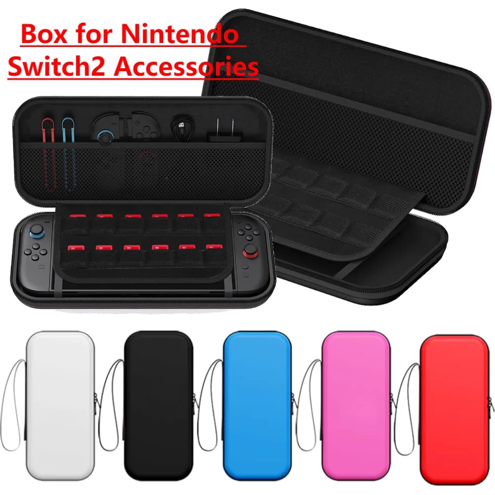 Scatola per custodia da trasporto sottile NS per Nintendo Switch2 Custodia protettiva rigida in EVA Custodia portatile per accessori Switch 2