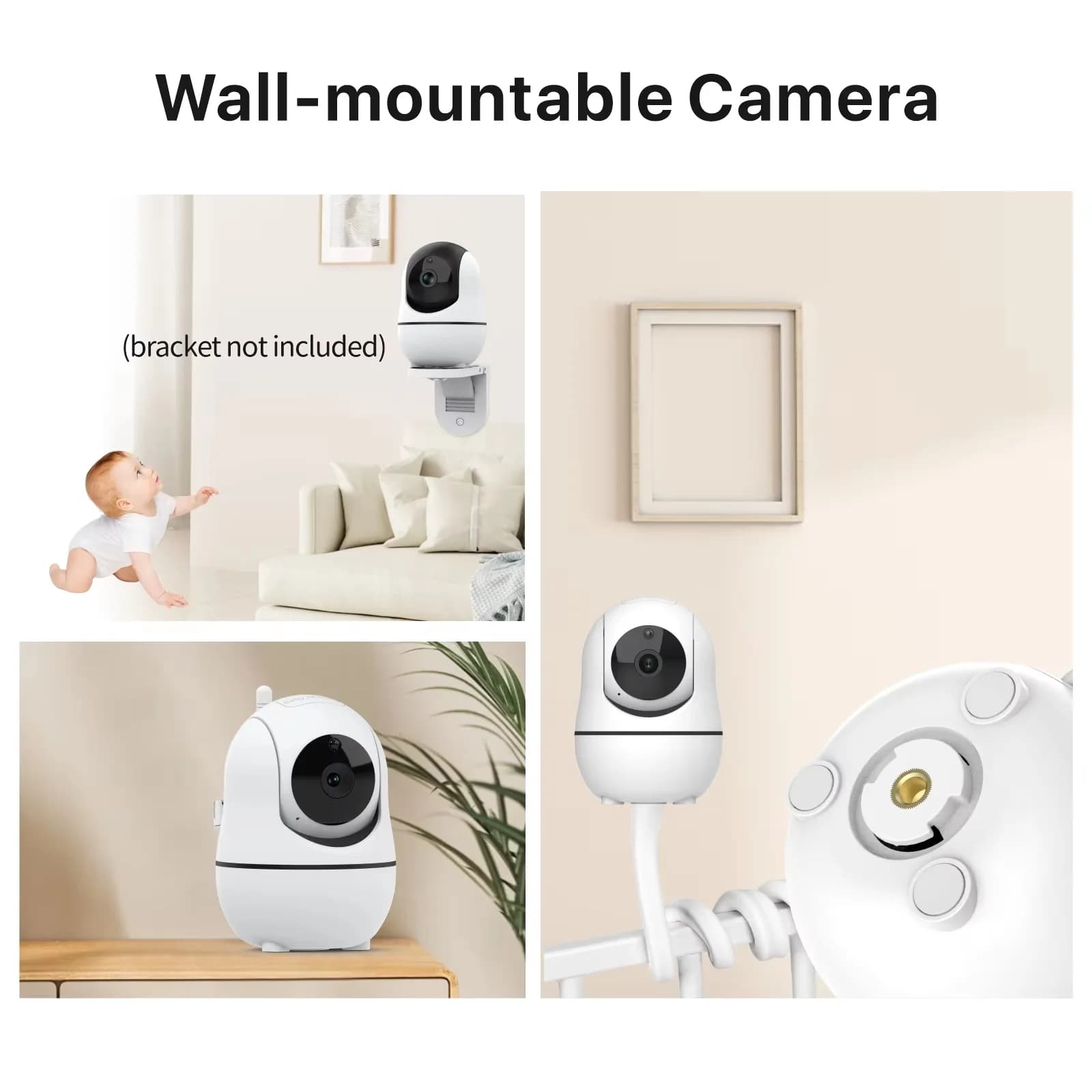 5.0 Inch Baby Monitor LCD Screen VOX Mode Night Vision Two-Way Audio Temperature Sensor Lullaby Pan Tilt Security Camera SM663