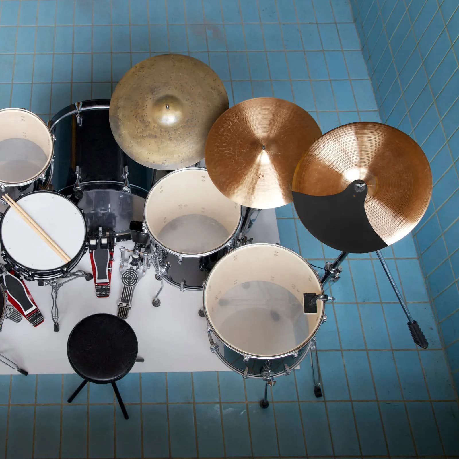 2Pcs Drum Cymbal Mute Pad Reusable Drum Practice Sound Dampening Pad Hearing Protection Accessory Instrument Accessory