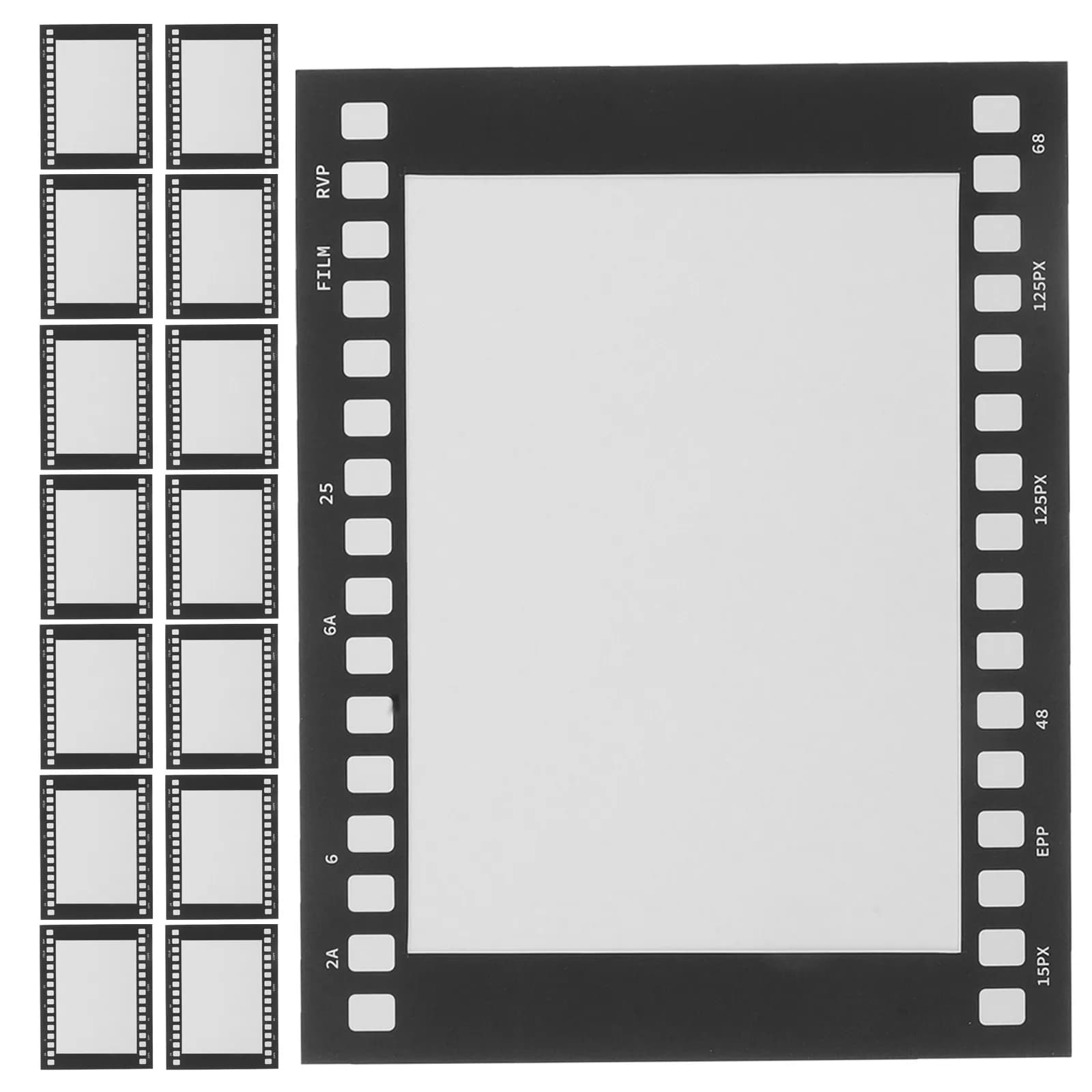 15Pcs Cinema Film Frame Decoration Movie Lover Artistic Photo Frames Reel 6" Retro Picture Couple Cardboard Display For Photos