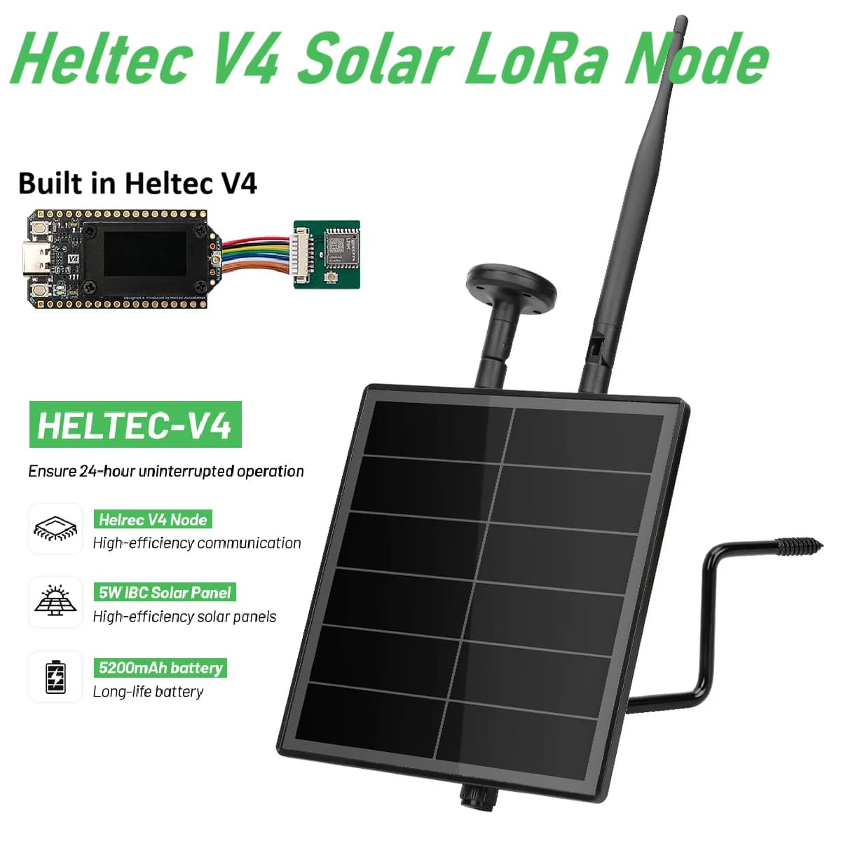 Ripetitore LoRa Solare da Esterno IP66 con GPS Heltec WiFi LoRa 32 V4 per Dispositivi IoT Meshcore Meshtastic