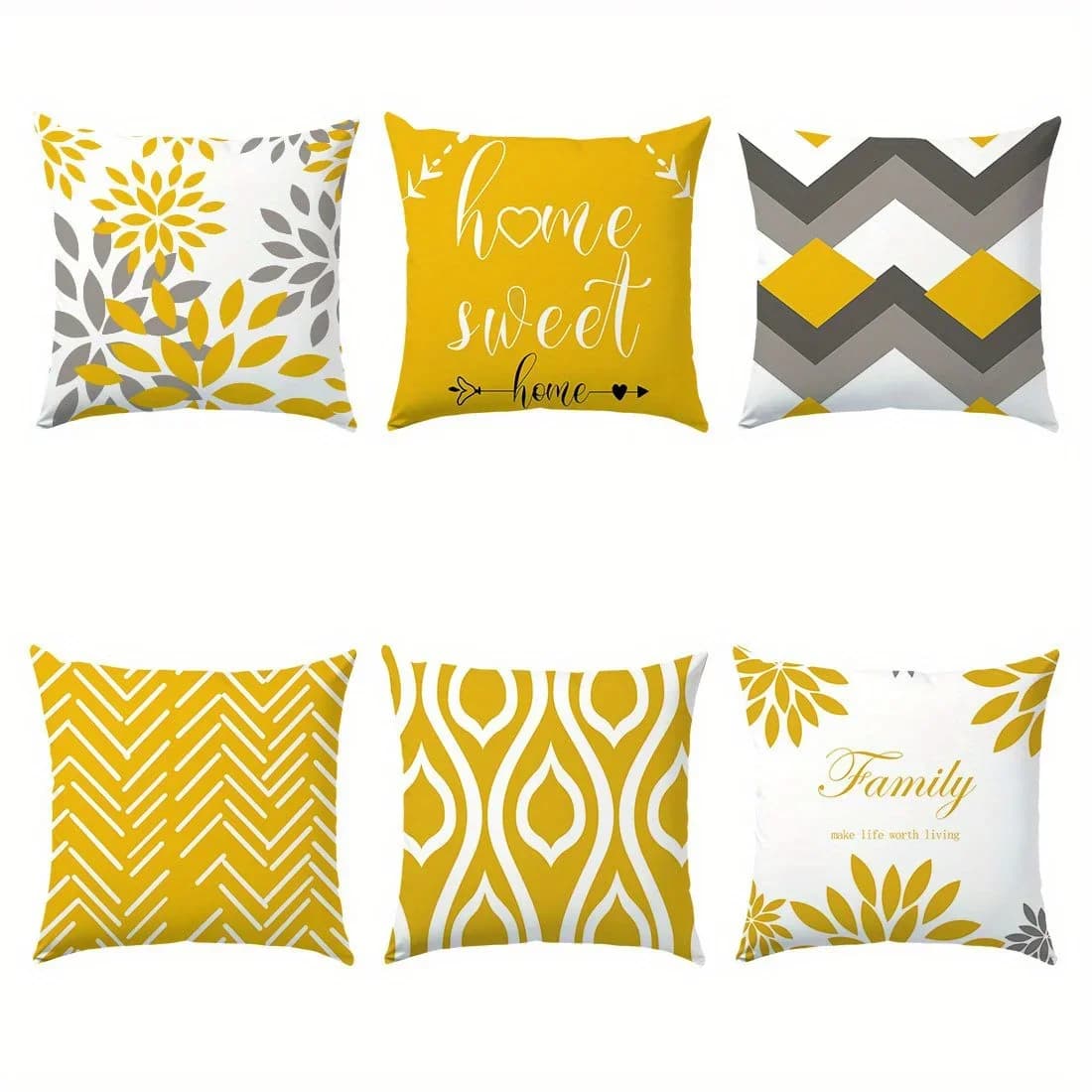 Fodere per Cuscini Decorativi Moderni con Motivi Geometrici Botanici, con Cerniera, Lavabili in Lavatrice, per Divano, Letto, Sedia, Arredamento Casa