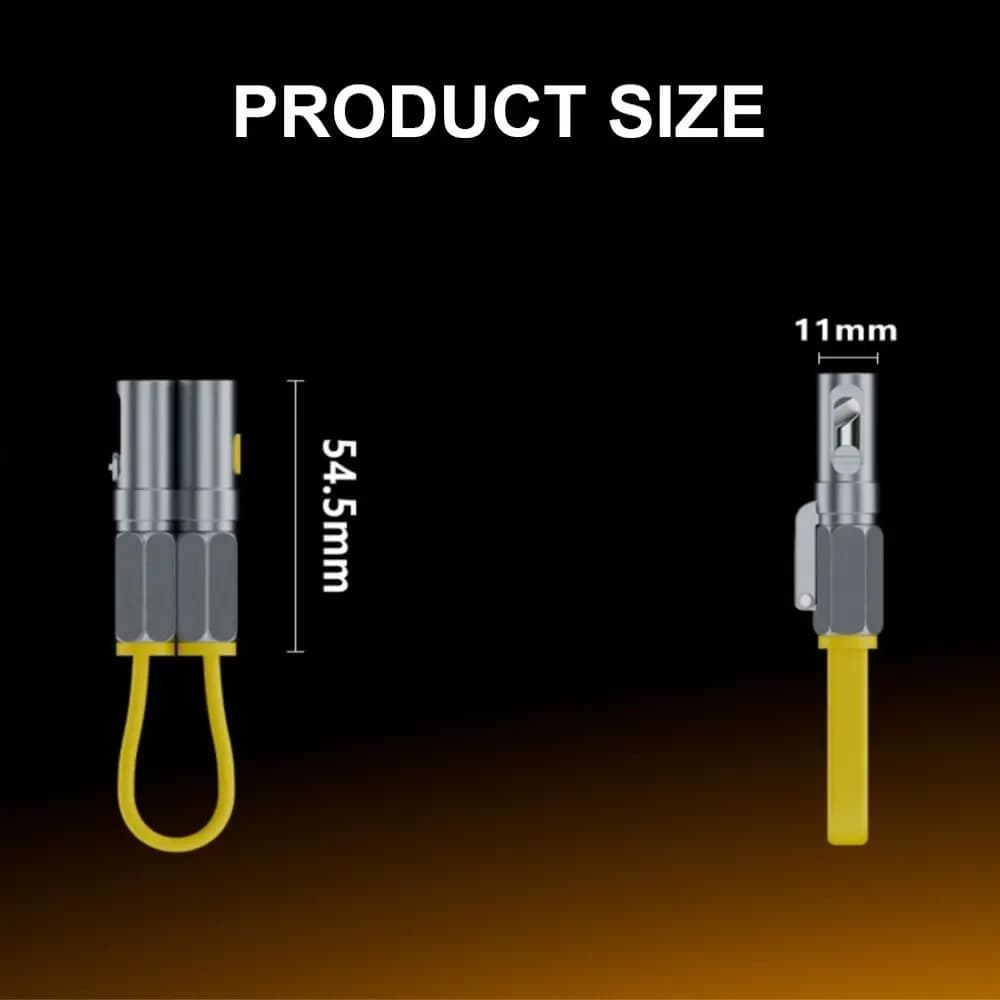 with Hidden Blade Outdoor Charging Cable 240W PD 3.1 Fast Charging USB-C Lighter TPE Jacket Zinc Alloy Charging Adapter