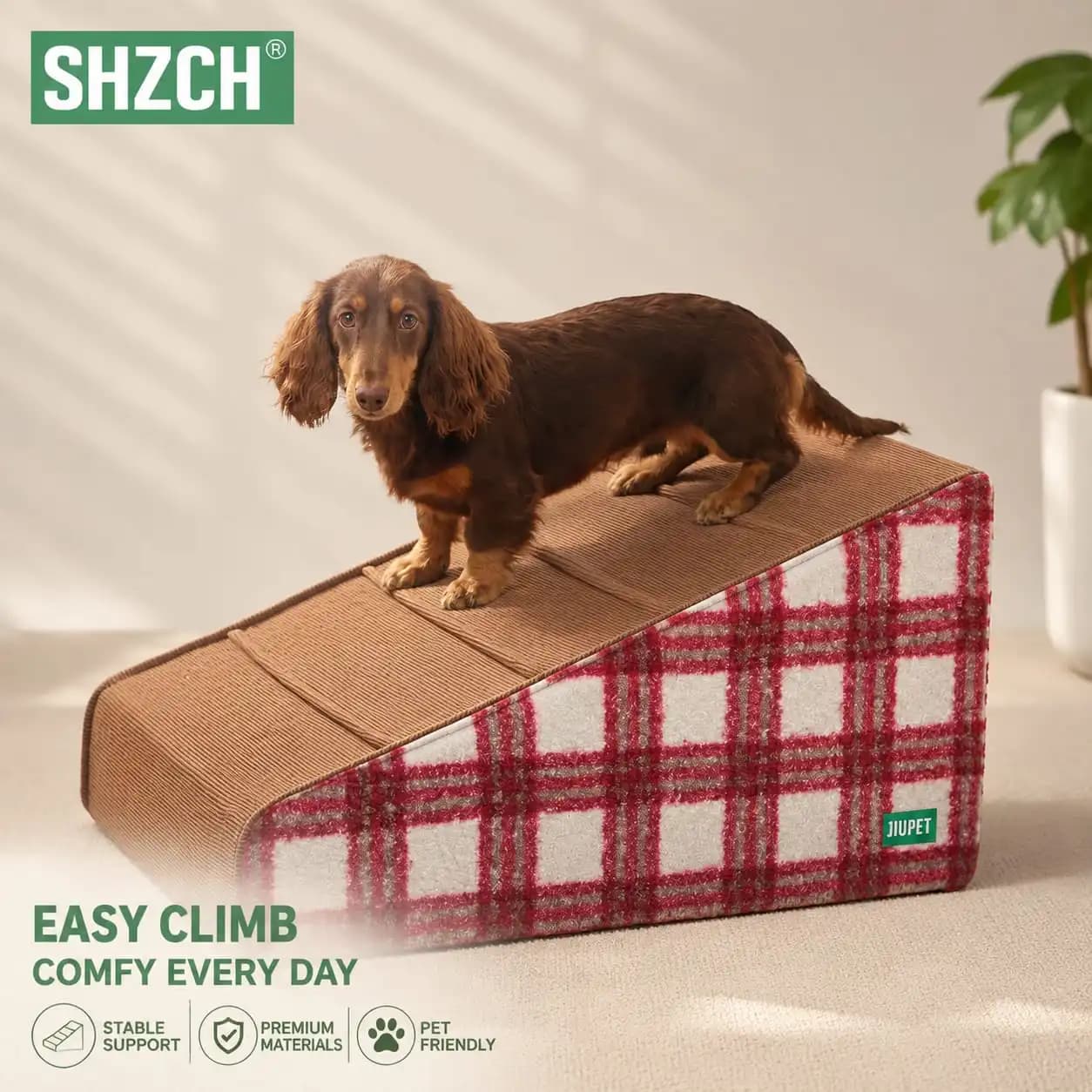 Pet Stairs for Small to Medium Dogs, Non-Slip Removable Washable Ramp, Climbing Steps for Bed & Sofa Access Home Use