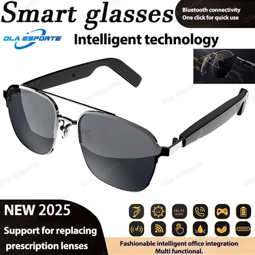 Smart Audio Glasses Air Conditioning Bluetooth HD Wireless Dustproof Waterproof With Microphone Sunglasses Man Woman