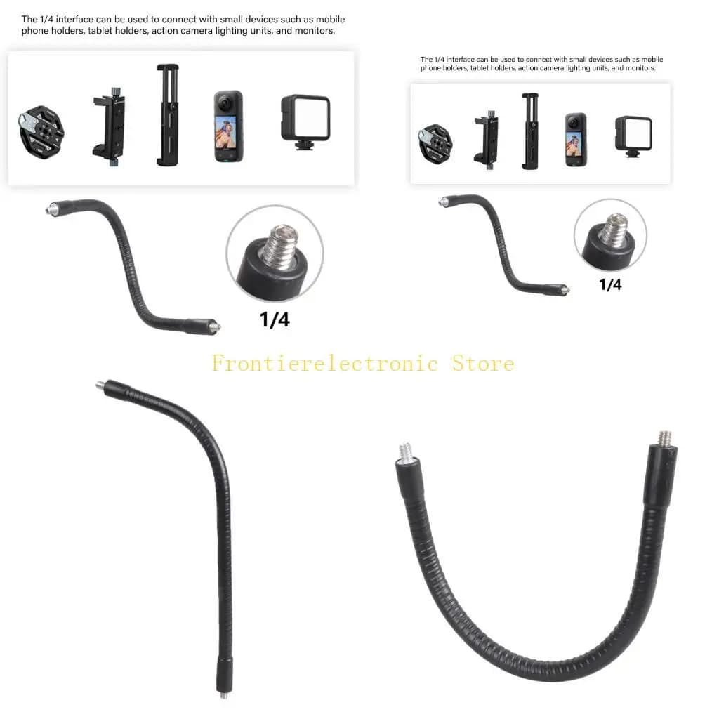 G8DB Adjustable 28cm 35cm 48cm Metal Goosenecks Extension Arm With 1/4inch Male Thread For Photography Lighting Tripods