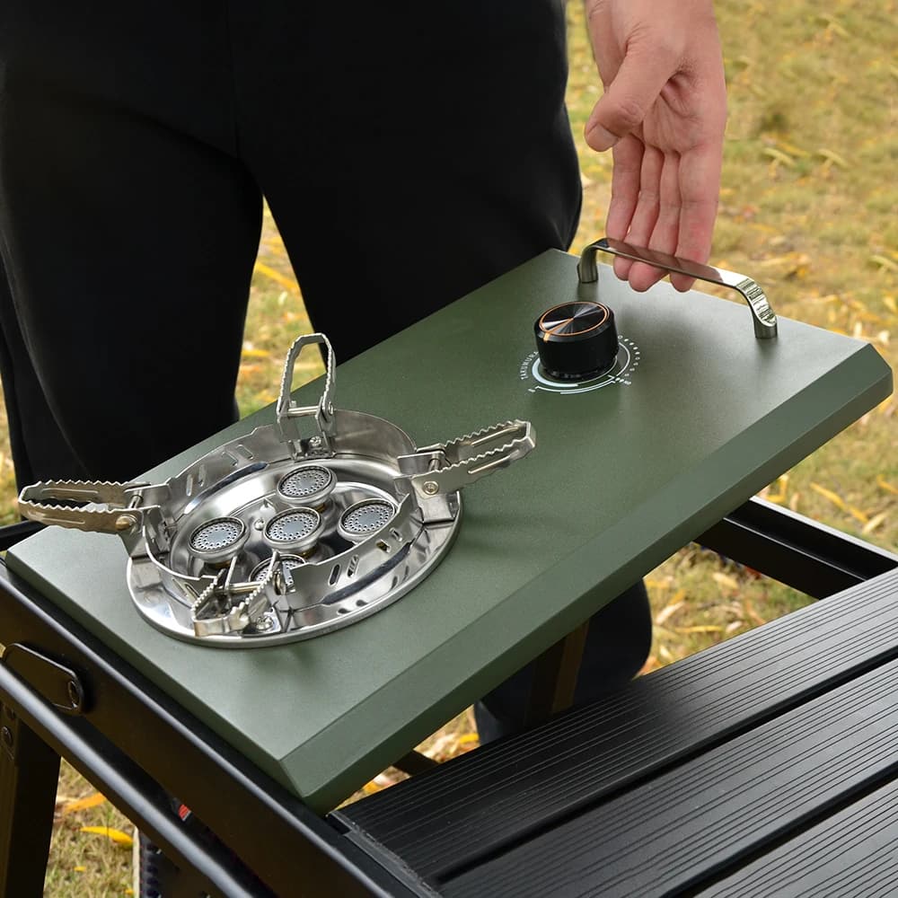 IGT Stufa Da Tavolo 15800W Campeggio Esterna Stufa A Gas Pieghevole Portatile Stufa A Cassetta Piccola Pentole Stufa A Gas Stufa Da Picnic