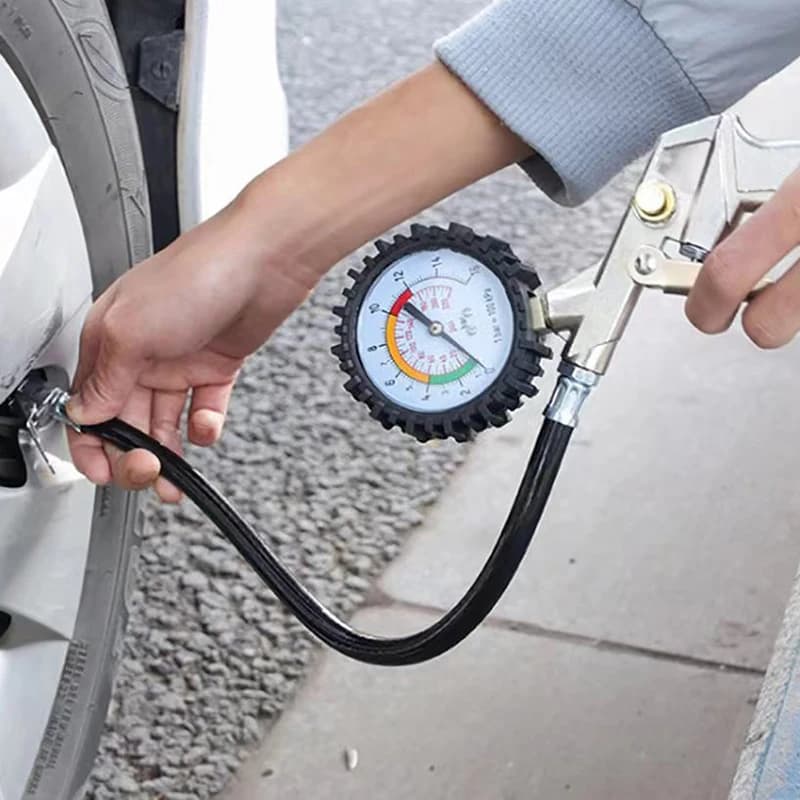 220PSI Auto Multifunzionale Pneumatico Misuratore di Monitoraggio della Pressione Dell'aria Tester Compressore Dial Meter Moto Gonfiatore Pompa Strumenti